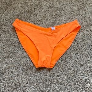 neon orange swimsuit bottom